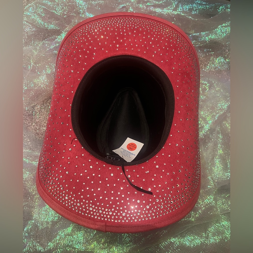 Fuchsia Rhinestone Cowboy Hat - Picture 3 of 3